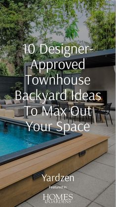 Small Flat Backyard Ideas, Townhouse With Pool, Rowhome Backyard Ideas, Shared Backyard Ideas, New Construction Backyard Ideas, Townhouse Yard Ideas, Townhome Backyard Ideas Townhouse Patio, Townhouse Backyard Ideas Landscaping, Small Backyard Entertaining Area