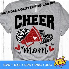 Cheer Mom Red Megaphone SVG • Cheerleader T-shirt design SVG cut files Cheer Mom Svg, Cheerleader Svg, Cheer Mom Shirts, Pom Pom Girl, Cheer Coaches, Cheer Gifts, Cheer Shirts, Mama Svg, Group Shirts