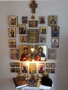 Orthodox Icon Corner, Prayer Corner Ideas, Corner Inspiration, Icon Corner, Home Shrine, Orthodox Prayers, Thanks To God