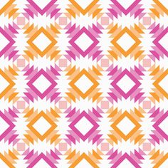 an orange and pink geometric pattern