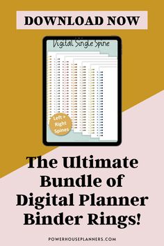 the ultimate bundle of digital planner binder rings