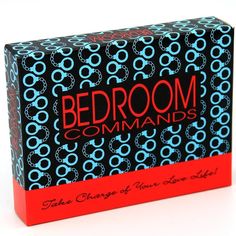 the box is black and red with blue circles on it that says bedroom commands, take charge of your own closet