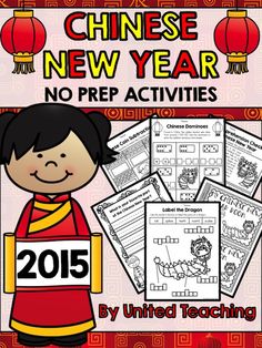 chinese new year no prep activities for children to practice their writing and spelling skills with