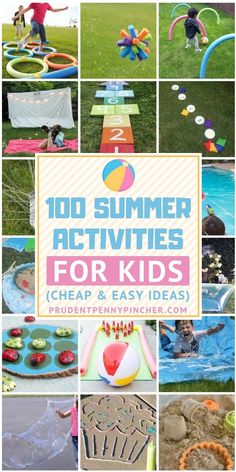 Easy Summer Activities, Aktiviti Kanak-kanak, Fun Summer Activities, Summer Crafts For Kids, Outdoor Activities For Kids, Backyard Games, Camping Activities