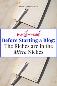 The riches are in the micro niches Blog Niche, The Mistake