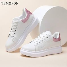 Women Shoes Collection, Woman Sneakers, Feminine Shoes, Women Casual Flats, Trendy Shoes Sneakers, Pretty Shoes Sneakers, White Sneakers Women