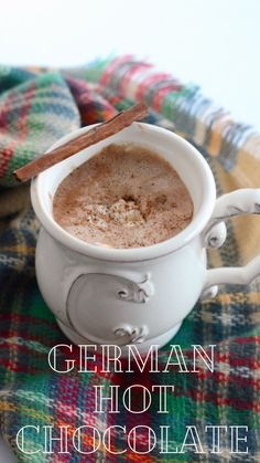 Rich Hot Chocolate Swiss Hot Chocolate Recipe, German Hot Chocolate Recipe, Special Hot Chocolate Recipes, European Hot Chocolate Recipe, German Hot Chocolate, Drinking Chocolate Recipe, European Hot Chocolate, Snow Day Breakfast, Fancy Hot Chocolate