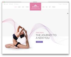 a woman doing yoga poses in front of a white background with the words journey to new you