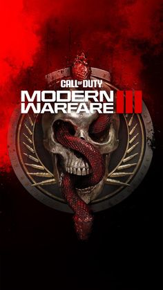 the poster for call of duty modern warfare ii, featuring a skull with a snake wrapped around it's neck