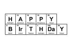 the happy birthday element is shown in black and white, with numbers arranged on it