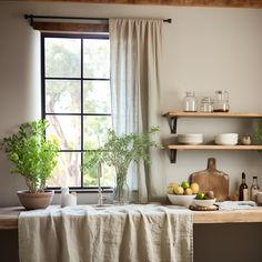 the kitchen is clean and ready for us to use it's windowsills