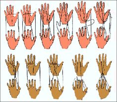 an image of many different hands with strings attached to them