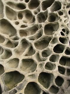 the rock is made up of holes in it