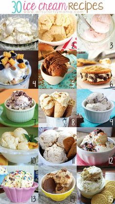 an image of ice cream recipes collage