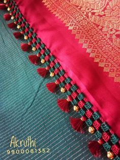 Crochet Kuchu Designs, Crochet Saree Kuchu Designs, Saree Kuchu Design, Tassels Fashion Clothing