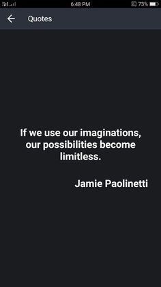 a black background with the quote if we use our imaginations, our possibilities become limitless