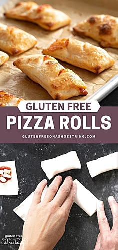 the gluten free pizza rolls are ready to be cut and put in the oven