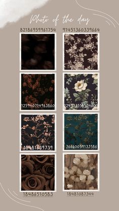 several different types of wallpapers with flowers on them