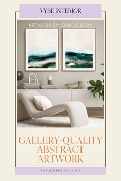 an advertisement for gallery - quality abstract art work