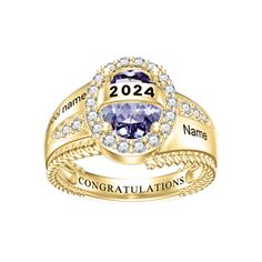 PRICES MAY VARY. [Graduation Ring for Women]:The graduation ring features a split design with tiny sparkling cubic zirconia stones on both sides and can be engraved with text of your choice. Express your essence in your graduation ring with more than 4 custom features. Choose the ring color and material type, select your birthstone, add the texts of your choice that identifies you the most. Our class rings are made with the highest quality materials to ensure that your graduation keepsake will l Womens Class Rings, College Class Rings Women, Graduation Rings College, Ring Meaning, College Ring, Class Rings High School, Graduation Ring, Rings With Meaning, Graduation Keepsake