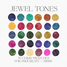 the book cover for jewel tones, which features colorful circles in different colors and sizes