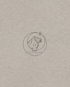 a drawing of a dog in a circle