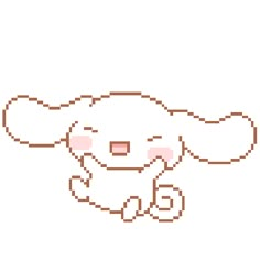 the pixel art is very cute and it looks like an animal with big ears on its head