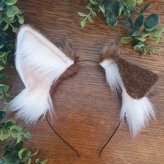 Dog Ears Costume, Faux Fur Ears, Dog Ears Headband, Ballet Headpieces, Alice Bands, Burlesque Outfit, Alice Headband, Headband Handmade, Dog Ears