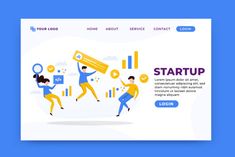 people are working together to build a successful business landing page with flat design style illustration