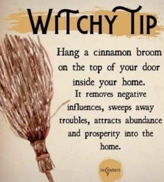 Cinnamon Broom, Under Your Spell, Wiccan Spell Book