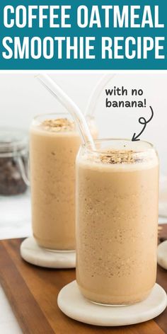 coffee oatmeal smoothie recipe with no banana