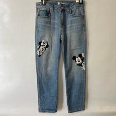 Gap Disney Minnie & Mickey Mouse Girlfriend Jeans Nwt Girls Size 14 Please See Measurements In The Photos Lavender Jeans, Red Denim Jeans, Toddler Boy Jeans, Girlfriend Jeans, Lined Jeans, Denim Joggers, Jeans Kids, Gap Denim, Size 12 Jeans