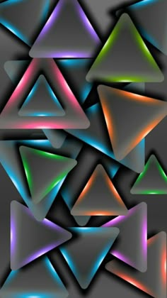 an abstract background with many different colored shapes