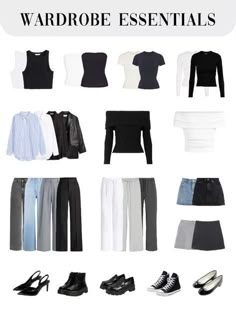 Basic Must Have Clothes For Women, Outfit Ideas Capsule Wardrobe, Outfit Inspo Capsule Wardrobe, Basic Womens Wardrobe, Basic Clothes Essentials Aesthetic, Fashion Inspo Outfits Basic, Where To Buy Basic Clothing, Basic Items Clothing, Basic Outfits To Have