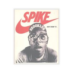 a sticker with the words spike on it