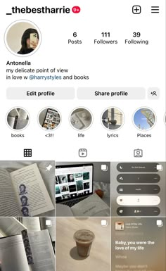 an instagram page with different pictures and text