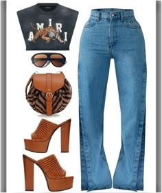 #style #jeans #amirijeans #explorepage Chic Summer Outfits 2024, Saturday Outfit, Looks Jeans, Looks Black, Moda Plus, Cute Swag Outfits, Fashion Mistakes, Outfit Shoplook, Cute Simple Outfits