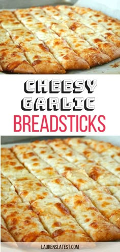 cheesy garlic breadsticks are the perfect appetizer for any party