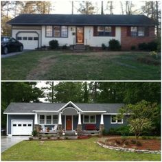 before and after pictures of a house in the suburbs