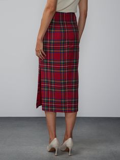 Tartan Fashion, Pencil Midi Skirt, Pencil Silhouette, Plaid Pencil Skirt, Winter Skirt, Printed Pencil Skirt, Midi Skirt Pencil, Trendy Clothes, Trendy Clothes For Women