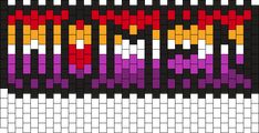 an image of a pixel style pattern with different colors and shapes on the bottom half