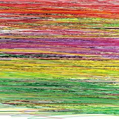 an abstract painting with multicolored lines