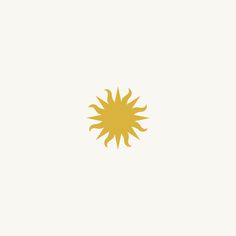 a yellow sun on a white background