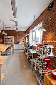 the kitchen is clean and ready to be used for cooking or as a dining area