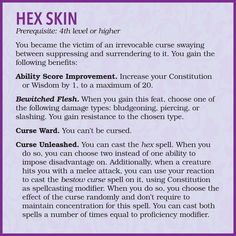 an image of a text description with the words hex skin