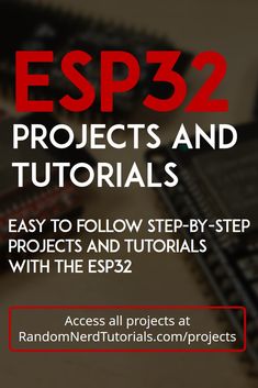 the esp522 project is shown with text that reads, easy to follow step - by - step projects and