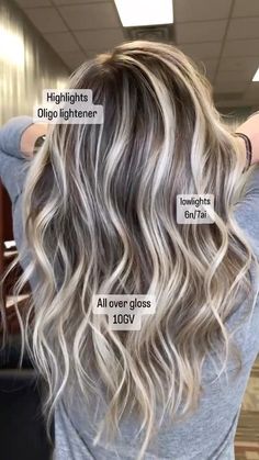 Blonde Cool Tone, Heavy Blonde Highlights On Brown Hair, High Contrast Blonde, Brunette Ash, High Contrast Hair, Prism Hair, Blonde Dimension, Teach Online, Colorful Hairstyles