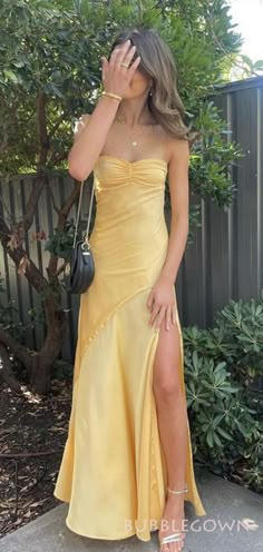 Yellow Party Dresses, فستان سهرة