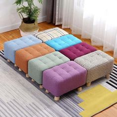 Step Stools Fashion Creativity Ottoman Nordic Living Room Solid Wood Stool Home Bedroom Sofa Stool Modern Simple Fabric Stool #promotion Simple Fabric, Step Stools, Nordic Living Room, Sofa Modern, Nordic Living, Wood Stool, Wood Home, Modern Sofa