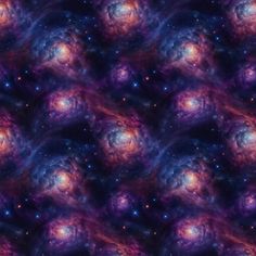 an image of some very pretty stars in the sky with purple and blue hues